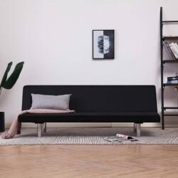 vidaXL Canapea extensibilă, negru, poliester (282198) Canapea