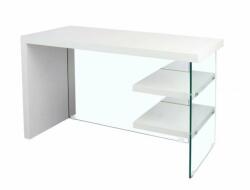 Bizzotto WHITE WOOD átlátszó üveg íróasztal