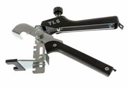 TLS-PRO lapszintező fogó fém nagy ékes rendszerhez fali fekete 20-22 mm széles ékhez