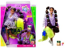 Mattel Barbie Fashionista Extravagáns barna baba lila blúzban (GXF10)