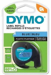 DYMO LetraTag 12mm x 4m, kék-fekete műanyag feliratozógép szalag (91205) (S0721650)