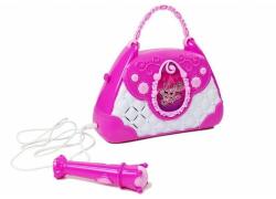 LeanToys Gentuta karaoke roz, cu microfon si USB, pentru fetite, LeanToys, 7829 - gimihome