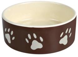 TRIXIE Kerámia tál tappancs mintás 0,3 l/12 cm barna/krém (24531)