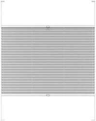  Harmónika roló, dupla pliszé, 103, 7×151, 6 cm, világos szürke - mindentjoaron