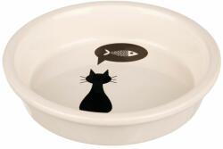 TRIXIE Kerámia tál cicamintával 0,25 l/13 cm fehér (24499)