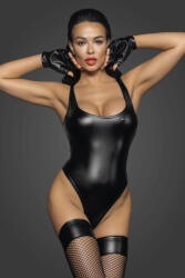 Noir Handmade F244 Powerwetlook Body with High Cut Bottom Hem S