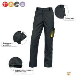 Delta Plus M2PA3 MACH2 nadrág, szürke/sárga L (M2PA3GJGT)