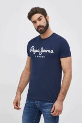 Pepe Jeans t-shirt Original Stretch sötétkék, férfi, nyomott mintás - sötétkék M