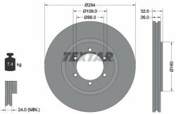TEXTAR Disc frana TEXTAR 92162600 (92162600)
