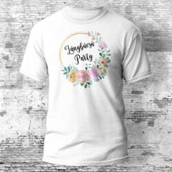 Partikellékek póló Lánybúcsú Party - virágos póló több színben