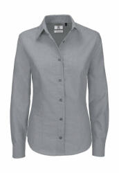B&C Collection Női hosszú ujjú blúz B and C Oxford LSL/women Shirt XL, Silver Moon