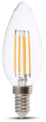 V-TAC Bec LED 6W, Filament, E14, Clear Cover Lumanare, 6400K, 130 lm/W (11434-)