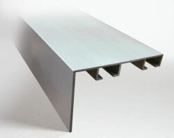 Alumínium előlapos mennyezeti sín, 2 soros, tartozékcsomaggal, MATT- KRÓM (300 cm)