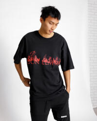 Don Lemme Oversized Tricou Burning - black Mărime: S