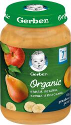 Gerber Organic пюре ябълка, банан, круша, праскова - 190 г