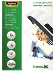 Fellowes Meleglamináló fólia, 100 mikron, A4, fényes, 100 db, FELLOWES (IFW53511)