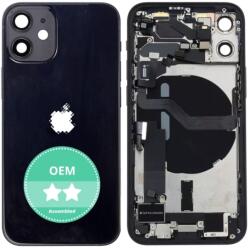 Apple iPhone 12 Mini - Hátsó Ház Apró Alkatrészekkel (Black), Black