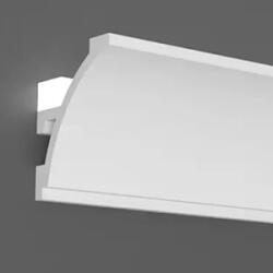 Elite Decor Oldalfali díszléc LED rejtett világításhoz (KH 904) kőkemény HDPS anyagból (KH 904 (2.00 m))