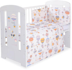 BabyLion 3 részes ágyneműhuzat szett - Szürke-sárga léggömök - babylion