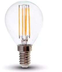 V-TAC Bec LED 6W, Filament, E14, P45, Clear Cover, 4000K, 130lm/W (11436-)