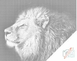  PontPöttyöző - Oroszlánfej Méret: 40x50cm, Keretezés: Keret nélkül (csak a vászon), Szín: Piros