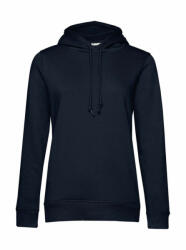 B&C Collection Női kapucnis hosszú ujjú organikus pulóver B and C Organic Hooded /women L, Sötétkék (navy)