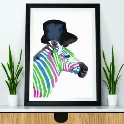 Pictorul Fericit Colourful Zebra - Pictură pe numere