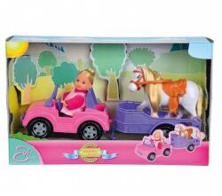 Simba Toys Évi baba lószállítóval