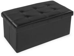 tectake 400867 összerakható doboz tárolóhellyel - fekete
