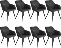 tectake 404077 8 marilyn anyag szék - antracit-fekete