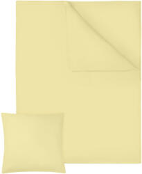 tectake 401312 2 részes pamut ágynemű 135x200cm - sárga