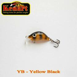 Kenart Vobler KENART Hunter Floating, 2cm/1.5gr, YB, Yellow Black (HU2F-YB)
