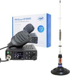 PNI Pachet statie radio CB PNI Escort HP 8900 ASQ, 12-24V + antena CB PNI ML70, 70 cm cu baza magnetica (PNI-PACK93) Statii radio