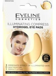  Eveline Cosmetics Gold Illuminating Compress hidrogél maszk a szem körül csigakivonattal 2 db