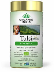 Organic India - Tulsi (Busuioc Sfant) Ceai verde Antistres Natural & Vitalizant, Cutie 100 gr Organic India - hiris