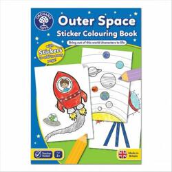 Orchard Toys Carte de colorat cu activitati in limba engleza si abtibilduri In Spatiu OUTER SPACE (ORCB12) Carte de colorat
