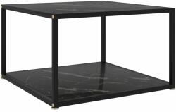vidaXL Măsuță de cafea, negru, 60x60x35 cm, sticlă securizată (322890) Masa de cafea