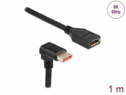 Delock Cablu prelungitor Displayport 8K60Hz/4K240Hz HDR unghi jos/drept T-M 1m, Delock 87087 (87087)