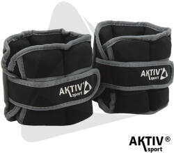 Aktivsport Csukló- és bokasúly Aktivsport 2x2 kg fekete-szürke, állítható