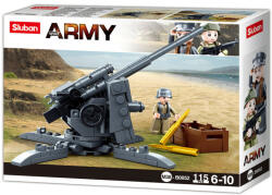 Sluban Army WWII - német 88 mm-es FLAK légvédelmi ágyú építőjáték készlet (M38-B0852)