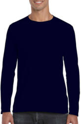 Gildan Férfi póló Hosszú ujjú Gildan Gildan Mens Softstyle Long Sleeve Tee - L, Sötétkék (navy)