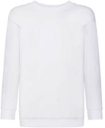 Fruit of the Loom Gyerek Pulóver Hosszú ujjú Fruit of the Loom Classic Set-In Sweat Kids - 152 (12-13), Fehér