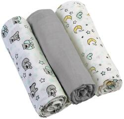 BabyOno Textilpelenka - szürke 3 db (348/01) (5901435407950)