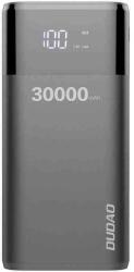 Dudao Baterie Externa Dudao 30.000mAh 4 Porturi USB plus Lighting - USB C - Micro USB 4A Display Led Negru (6970379615911)