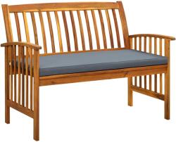 vidaXL Bancă de grădină cu perne, 119 cm, lemn masiv de acacia (312133)