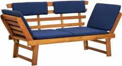 vidaXL Bancă de grădină cu perne 2-în-1, 190 cm, lemn masiv acacia (312120)