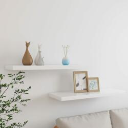 vidaXL Rafturi perete suspendate 2 buc. stejar/alb 80x23, 5x3, 8 cm, MDF (326580) Raft