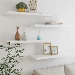 vidaXL Rafturi perete suspendate 4 buc. stejar/alb 80x23, 5x3, 8 cm, MDF (326581) Raft