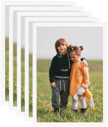 vidaXL Rame foto colaj pentru perete/masă 5 buc. alb 59, 4x84 cm MDF (332613)