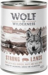 Wolf of Wilderness Wolf of Wilderness Pachet economic Adult 24 x 400 g - Strong Lands Porc